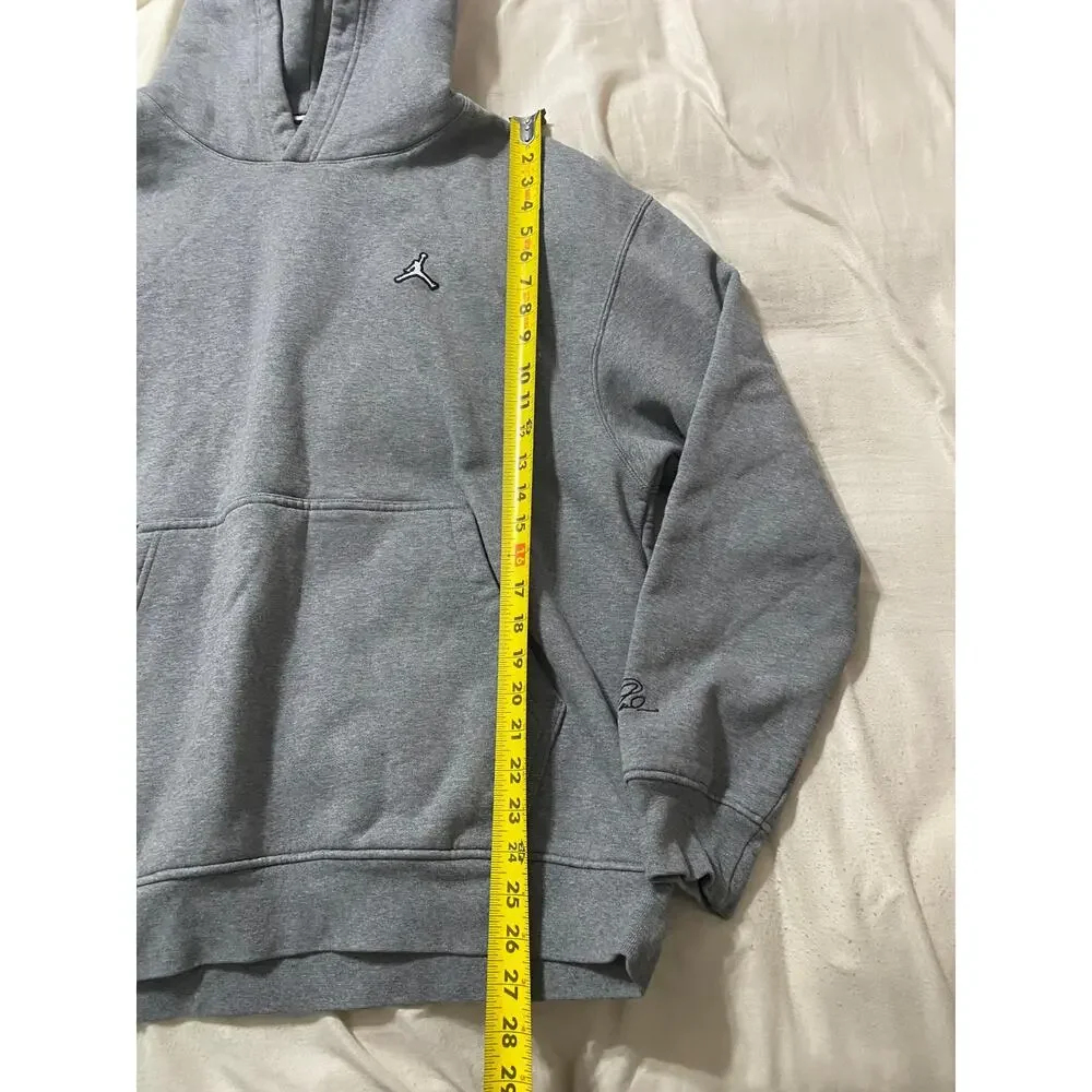 Nike Air Jordan Essentials Mens XL Gray Fleece Hoodie DA9818 091 Pre Owned